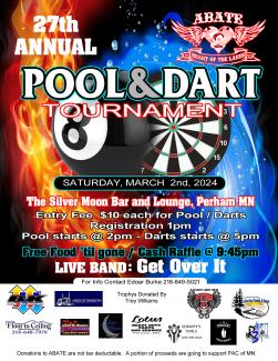 Heart of the Lakes Pool & Dart Tournament - March