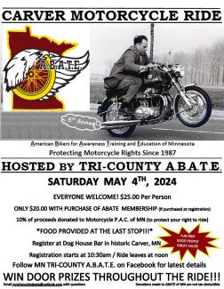 Tri-County Chapter MC Ride - May